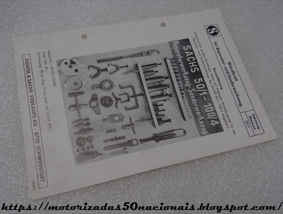 Sheets with Tool List for Sachs Engine Repair64741036961665121