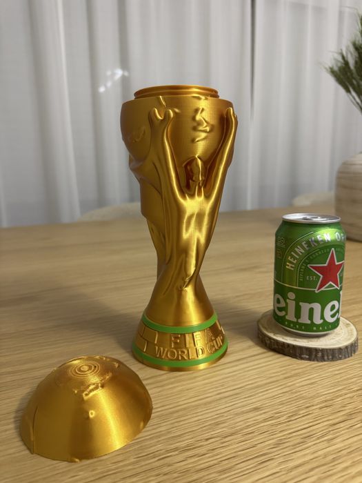 Taça Porta-Latas Estilo Mundial | Impressão 3D | Personalizável
