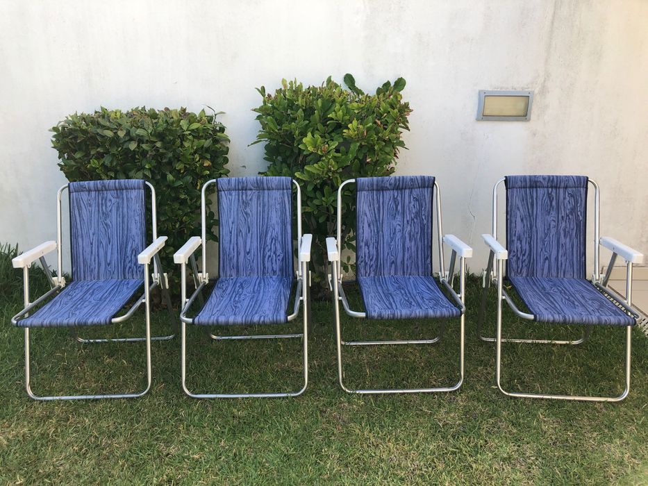 4 Cadeiras de praia em lona