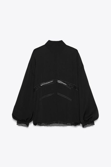 Чорна блуза сорочка zara р. S