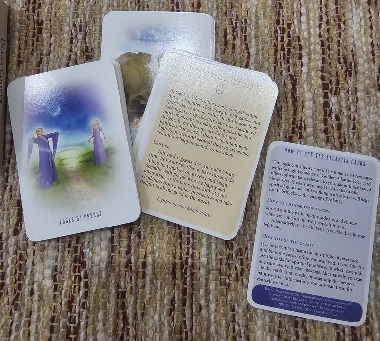 Oráculo/cartas Angels + Atlantis de Diana Cooper