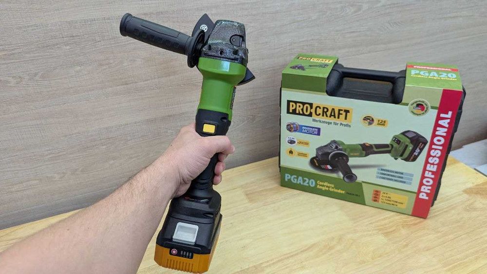 25 мм Болгарка Безщіткова Procraft + 1 акб 4.0Ah turbo +Зарядка +Кейс