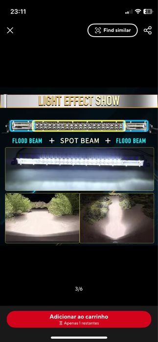 Barra Led Auto 20 Inch 52 cm 180w