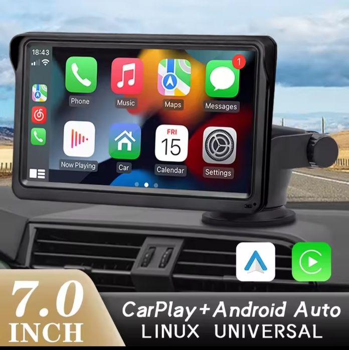 Мультімедійний відеоплейер з Carplay & Android Auto