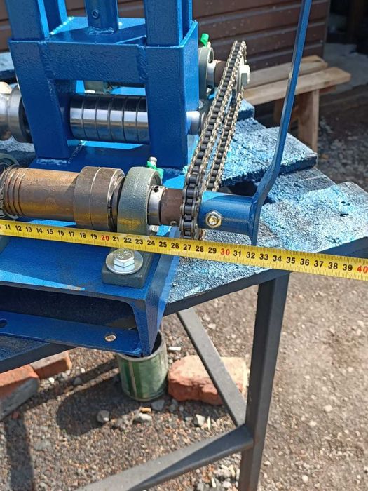 Профилегиб 80×80×2мм трубогиб с выносными валами под круглую трубу