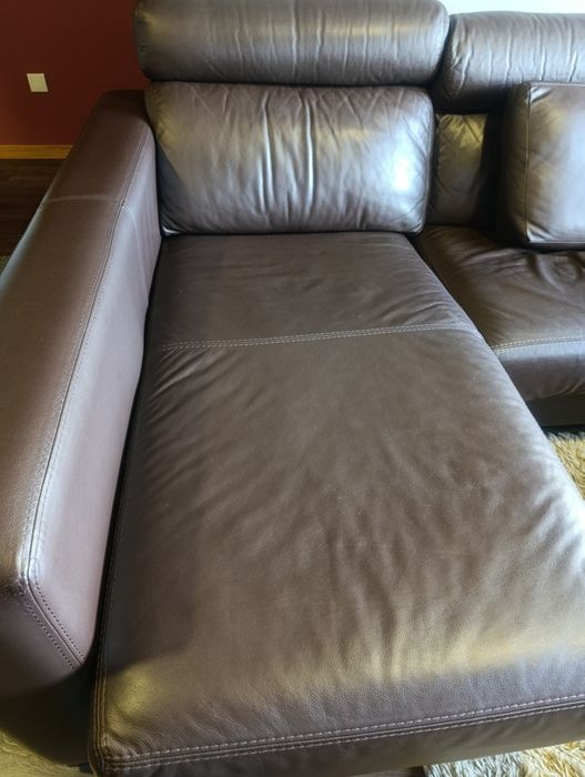 Sofá cama, pele, chaise longue