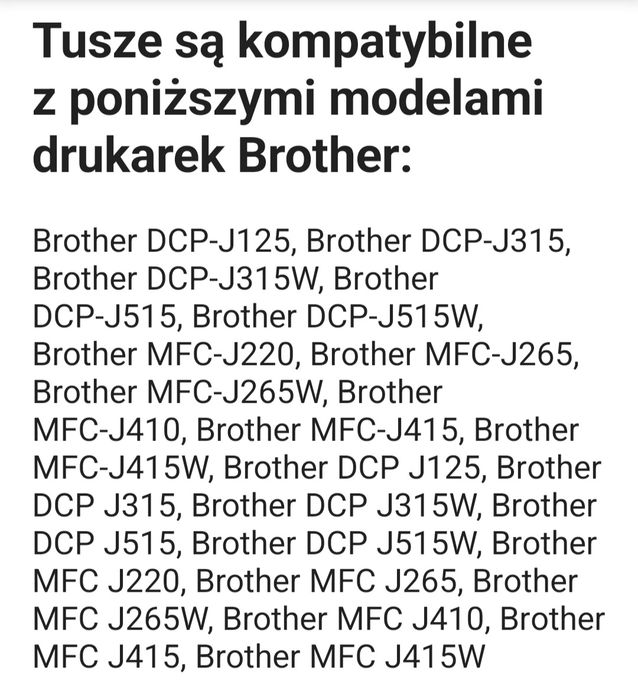 Tusze do drukarek Brother