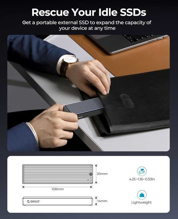 ORICO M.2 obudowa USB-C adapter 10 Gbps