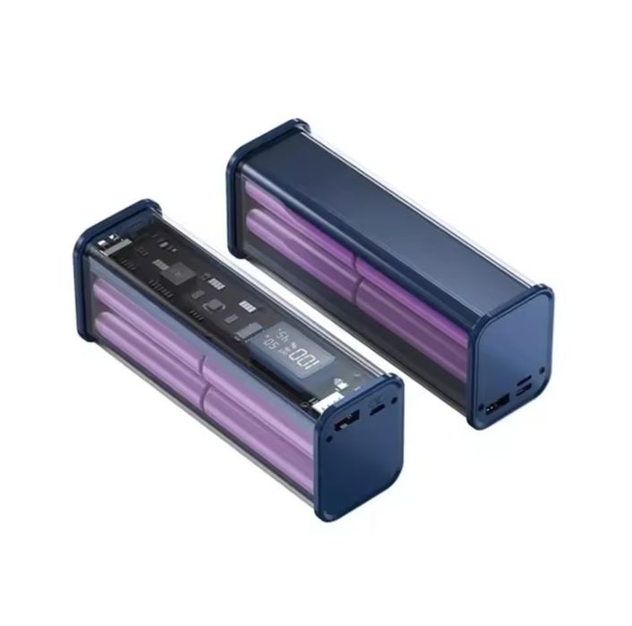 22,5 Вт DIY Зарядний пристрій Power Bank Case Прозорий PD Чохол для швидкого заряджання для 8 шт. 18650 Polymer 20000mAh Battery Charging Box.