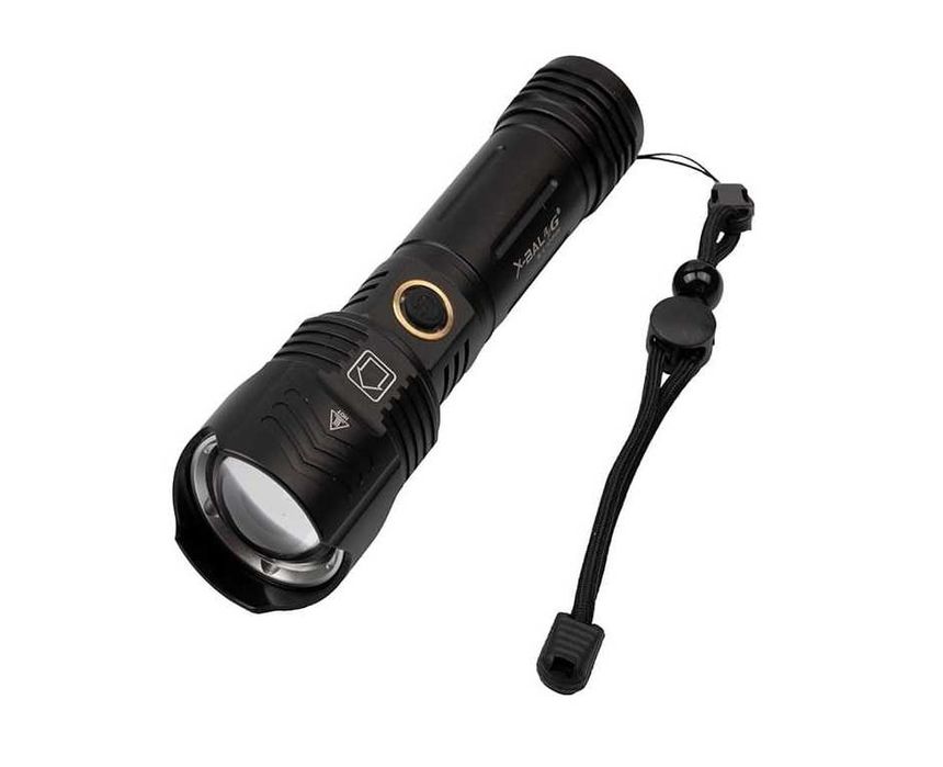 Latarka taktyczna X-BALOG USB 5680 lumenów 5 trybów MOCNA