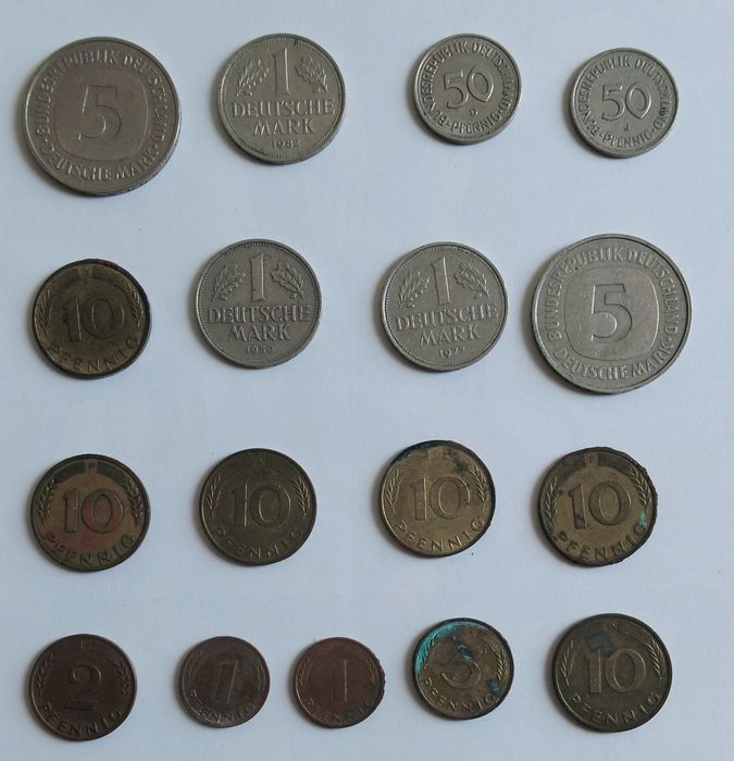 Conjunto de 17 Moedas antigas Alemanha