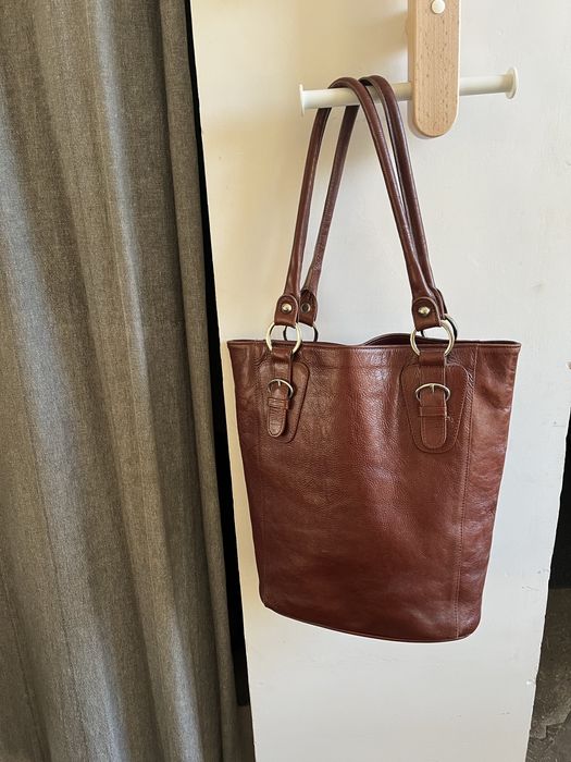 Torebka WOJAS  skora naturalna brązowa