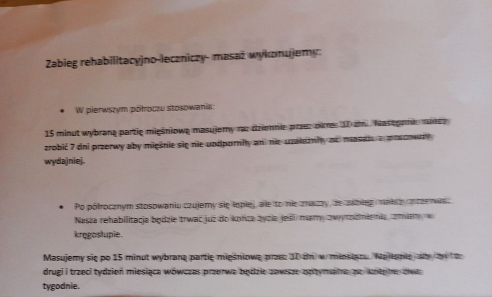 Poduszka masująca- do pleców, kręgosłupa , mięśni rąk , nóg