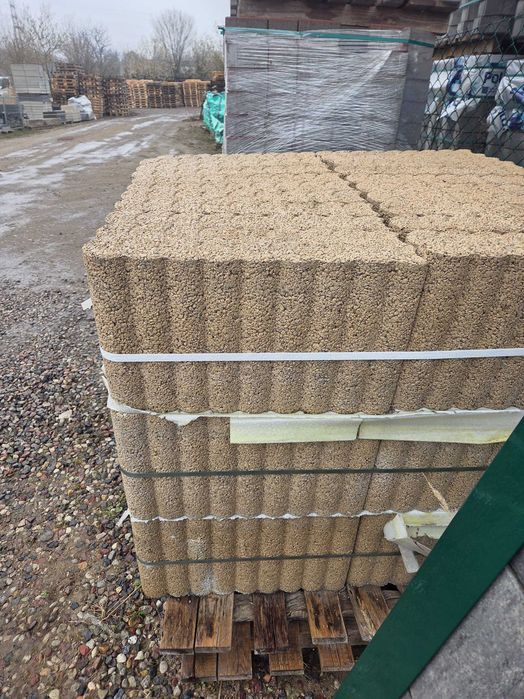 Obrzeże palisadowe 8x30x50, księżycowe karmel Okazja !