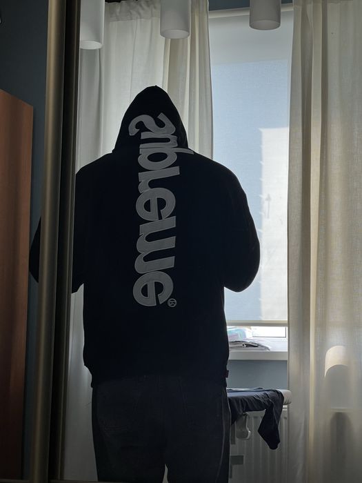 Худи supreme серая и черная