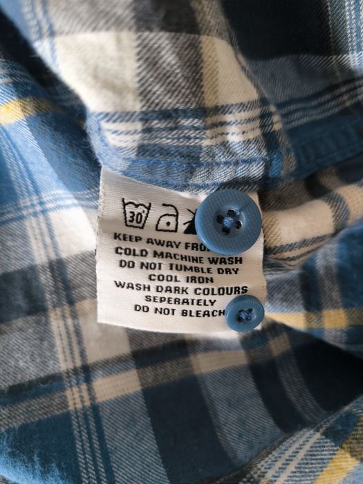 Superdry koszula męska w kratę S niebieska biała