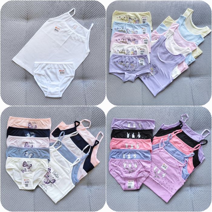 Комплект 6/7р. майка і трусики 21 модель donella, майки, трусы турція