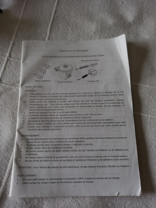 Bomba de ar DC Quechua