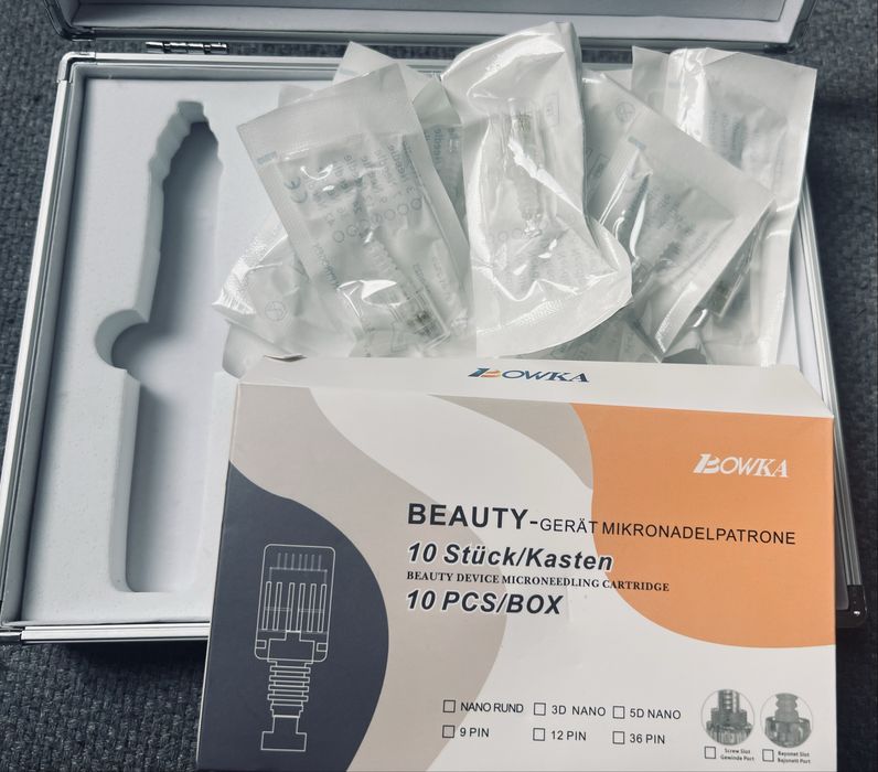 Profesjonalny Derma Pen BOWKA – Mezoterapia Mikroigłowa + Kartridże
