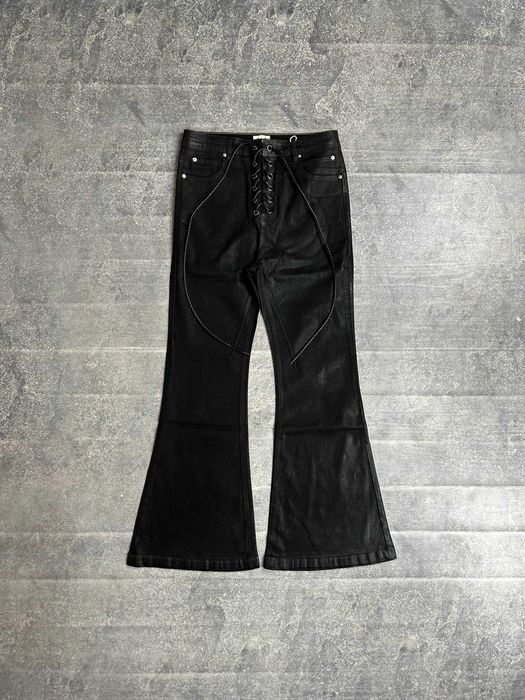Джинси чорні faded archive черные джинсы distressed black waxed S M L