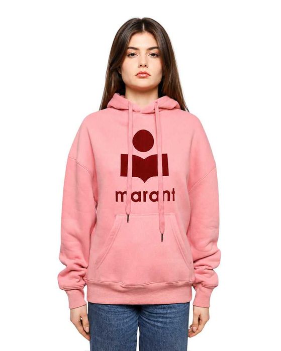 Худі Isabel Marant Étoile Mansel flocked-logo hoodie Neon Pink \ Ecru/Red \ Blue \ Grey/Green/Blue \ Raspberry Pink \ Rosewood