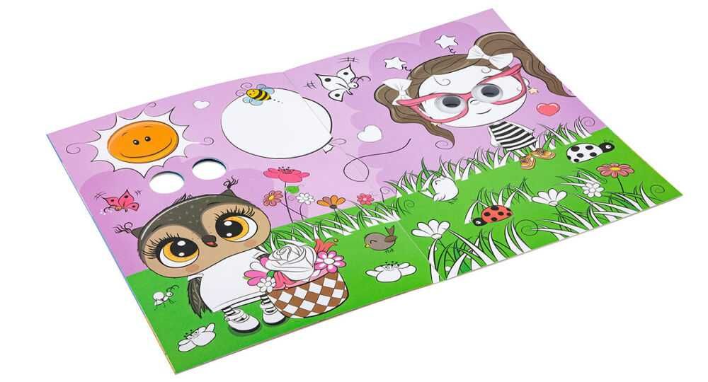 Kolorowanka A4 ruchome oczy dla dzieci