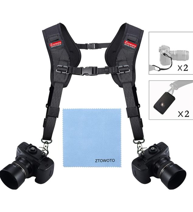 ZTOWOTO Pasek na ramię Dual Shoulder Camera Harness