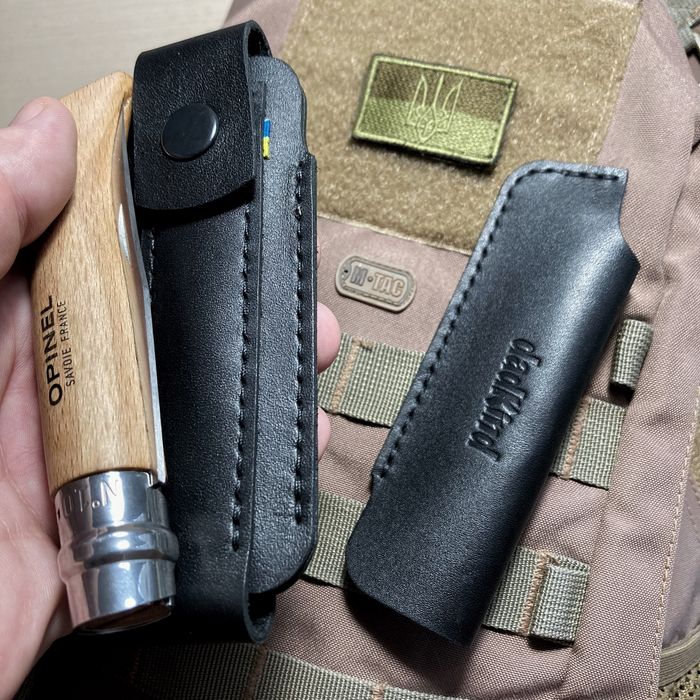 Чохол зі шкіри на ніж Опинель Opinel 7, 8, 9, 10, 12, 13 ручна робота