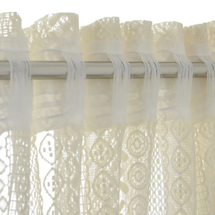 Komplet piękne 2 firany koronkowe boho