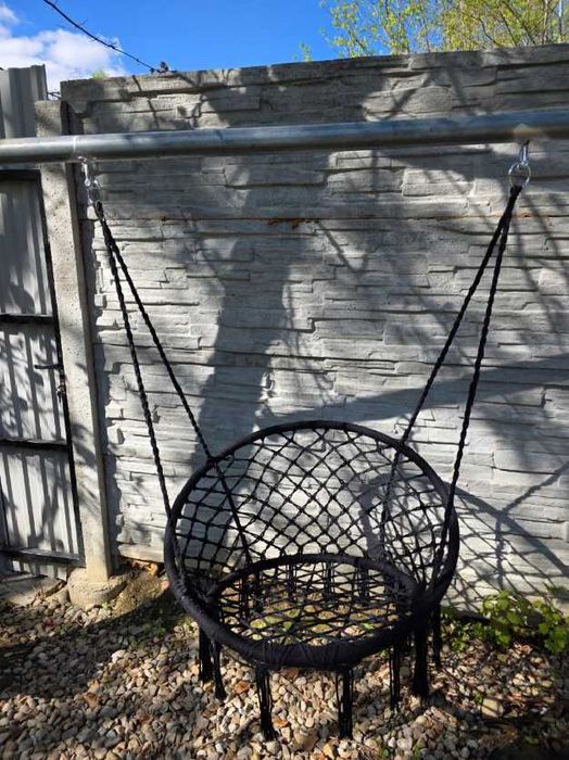 Fotel wiszący huśtawka ogrodowa kokon bujak relaks balkon styl boho