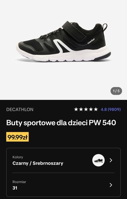 Buty sportowe 31 do szkoły