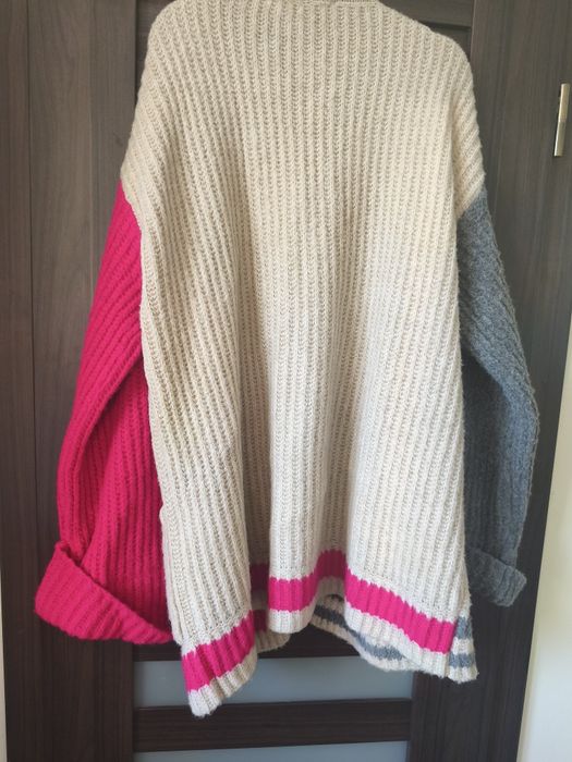 Kardigan oversize 44/46 wełna