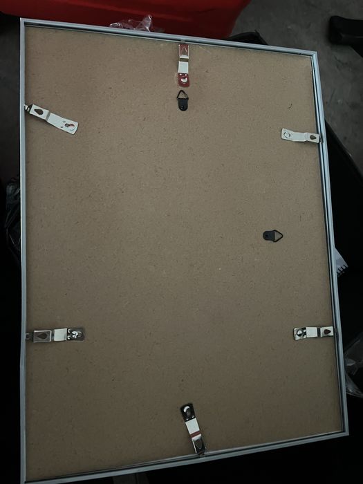Conjunto 5 quadros com moldura dourada