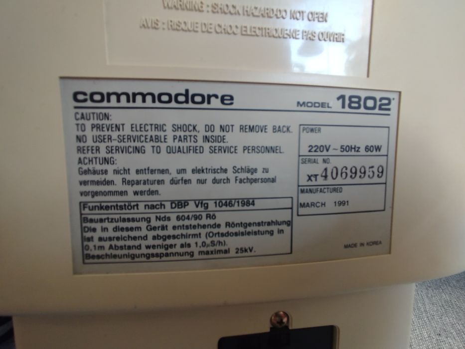 Monitor Commodore 1802 # Sprawny