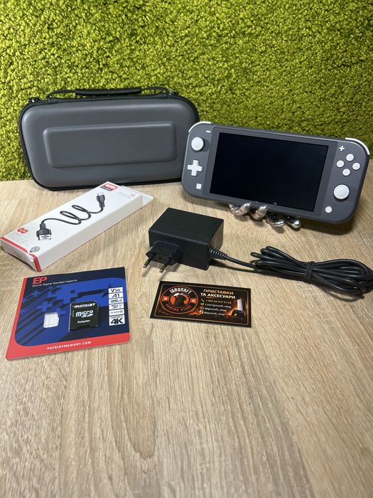 Портативная консоль Nintendo Switch Lite Grey (Серый) 128GB Чип / Гарантия Магазина
