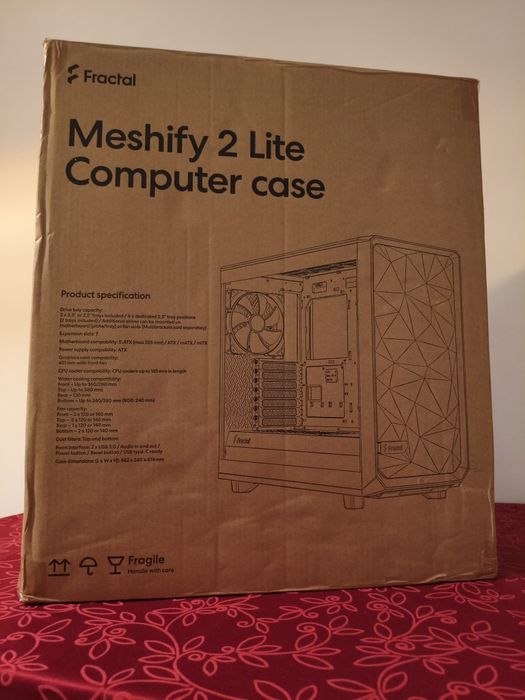 Caixa Fractal Design Meshify 2 Lite 3x140mm Aquário