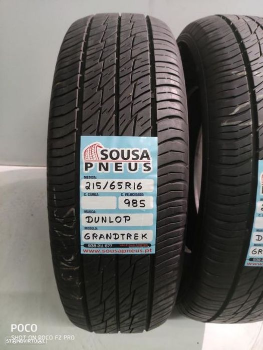 2 pneus semi novos 215-65r16 dunlop - oferta dos portes
