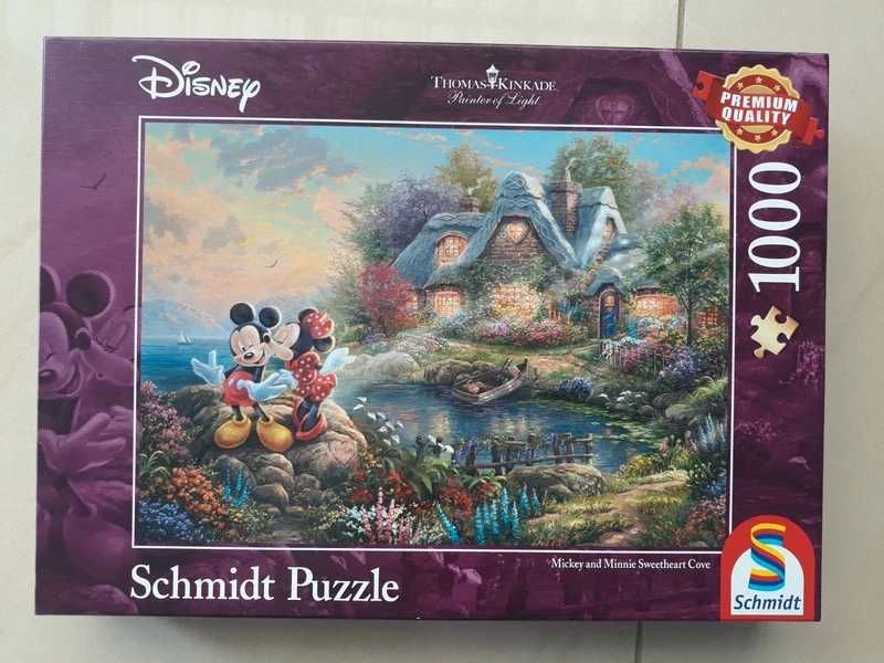 Puzzle Schmidt 1000 Disney T.Kinkade Mickey and Minnie Sweatheart Cove