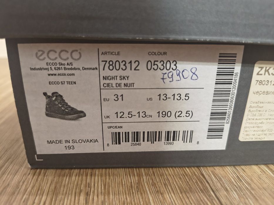 Весняні замшеві черевички Ecco 31 р