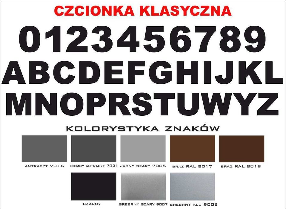 Cyfra 3D Podświetlany Numer Domu LED Aluminium 30 cm Kolory