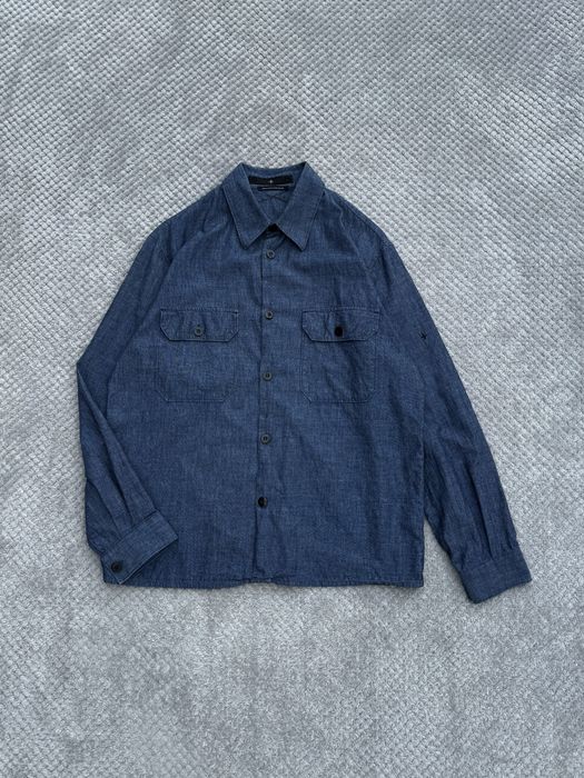 Stone Island Vntg Denim Made in Italy by Classic Shirt Size:Л сорочка