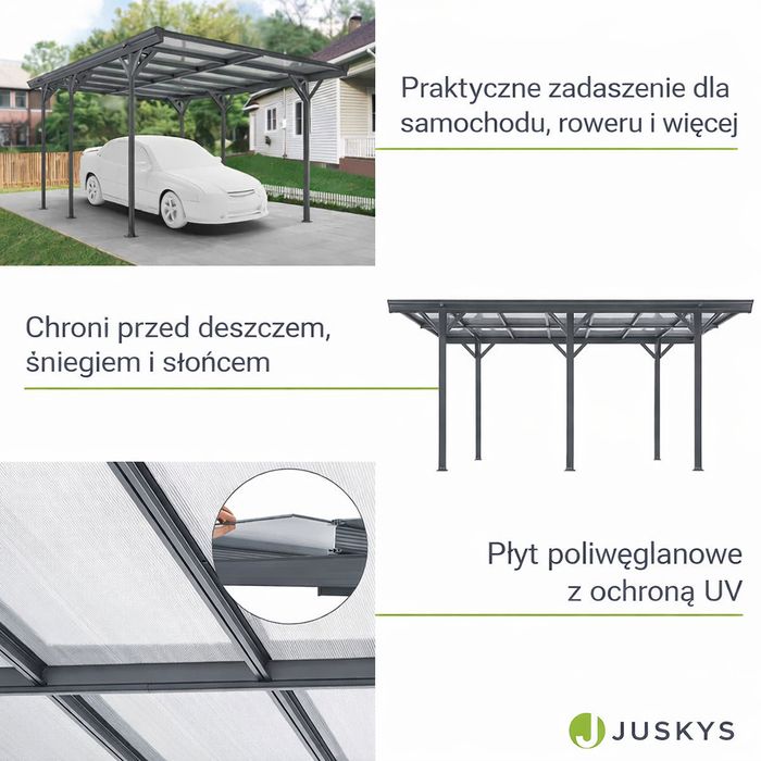 Carport wiata garaż zadaszenie 5x3 m