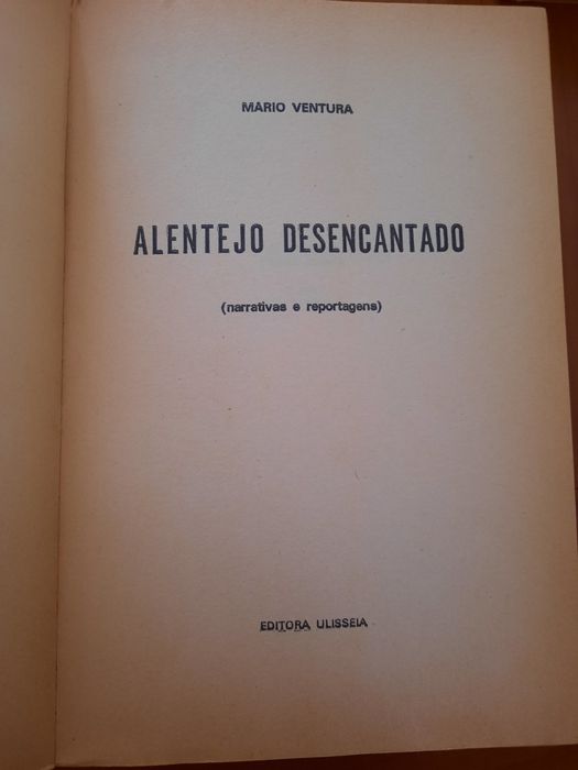 Livro de Mario Ventura - Alentejo Desencantado