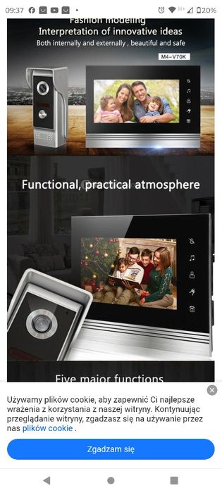 Wideodomofon+ Ekran dotykowy przewodowy