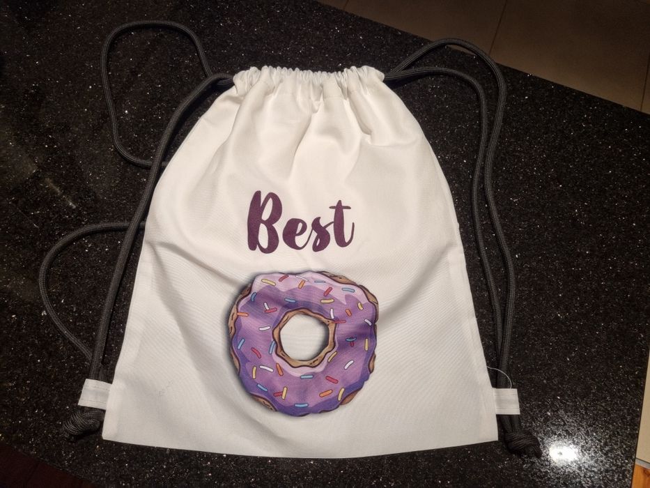 BAGBASE Duży worek plecak szkolny sportowy na obuwie zmienne sznurkowy