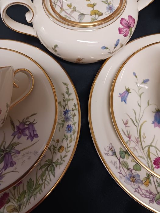 Krautheim herbaciany serwis Wiesengrund łączka ecru kwiaty