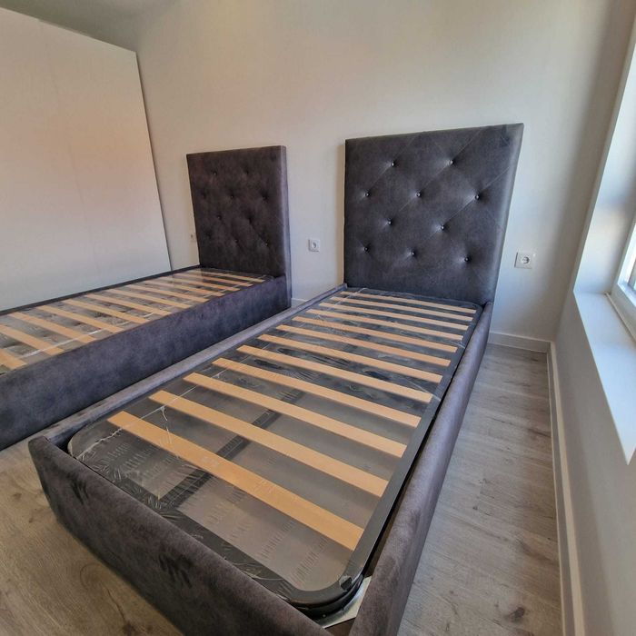 Camas de Solteiro Estofadas de Luxo 199€ - Disponíveis em Várias Cores! 190x90m! topp de Gama Novas Direto Da Fabrica