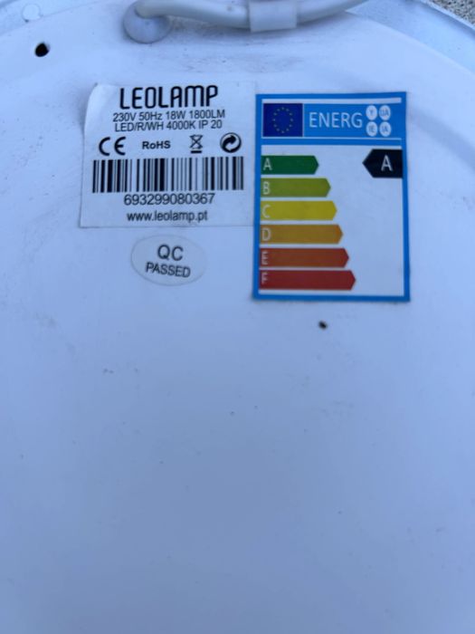 10 Paineis LED Premium Metal Branco 18W Redondo 4000K 1800lm