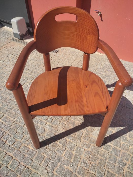 Cadeira de Braços Vintage em Pinho Maciço (Estilo Rainer Daumiller)
