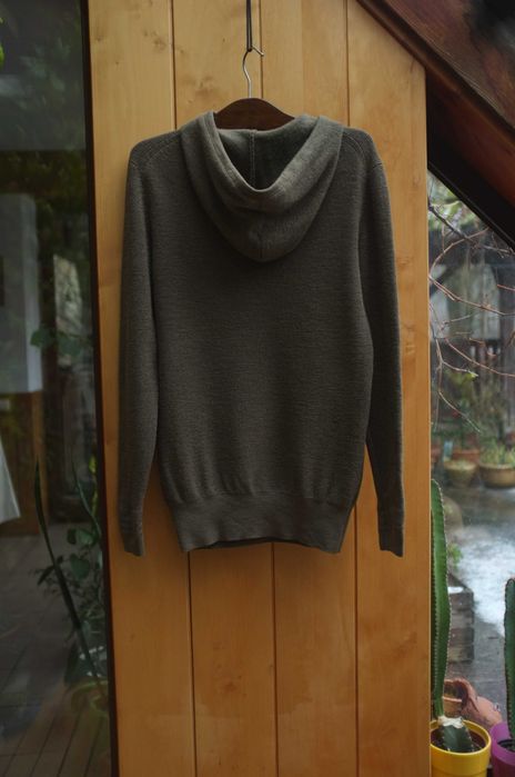 zielony zimowy sweter bluza Allsaints 100% merino Ivar Hoody premium